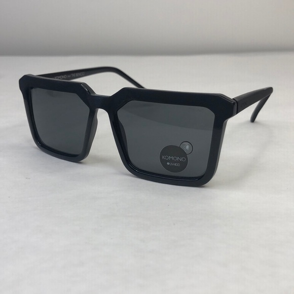KOMONO Benicio Black Rubber/Glossy Sunglasses(NEW) - Picture 2 of 9